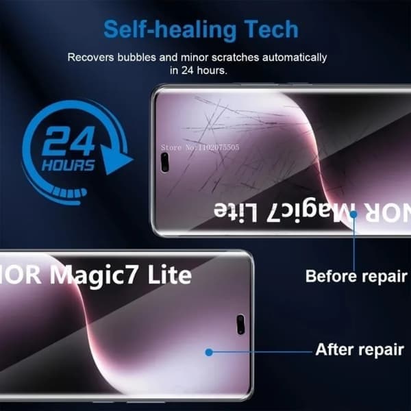 2 st sekretess-hydrogelfilm kompatibel med Honor Magic 7 6 5 Pro X9c X9A X8A skärmskydd, Honor Magic5 Lite, insynsskydd Honor Magic5 Lite Anti Peeping