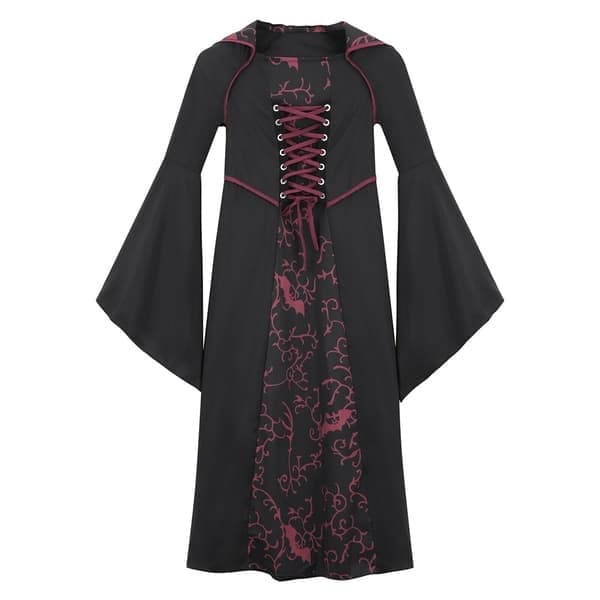 Barn Flickor Performance Vampyrdräkt Halloween Häxdräkter Vinröd Bxz, Vinröd, Storlek 140cm wine red 140cm