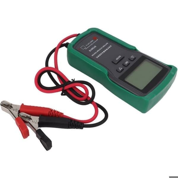12V bilbatteritester, starttest, belastningstest, beskyttelse mot omvendt polaritet