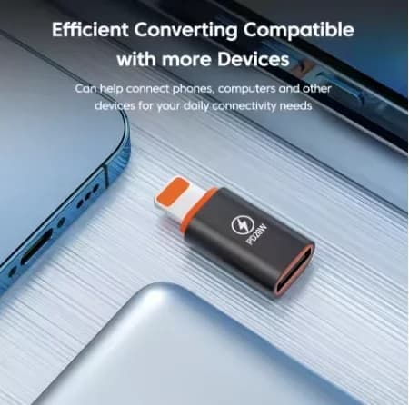 1-4 stk PD20W USB Type-C til Lightning ladeadapter kompatibel med iOS Lightning hann til Type-C hunn-kontaktkonverter, 1 stk blå 1Pcs Blue