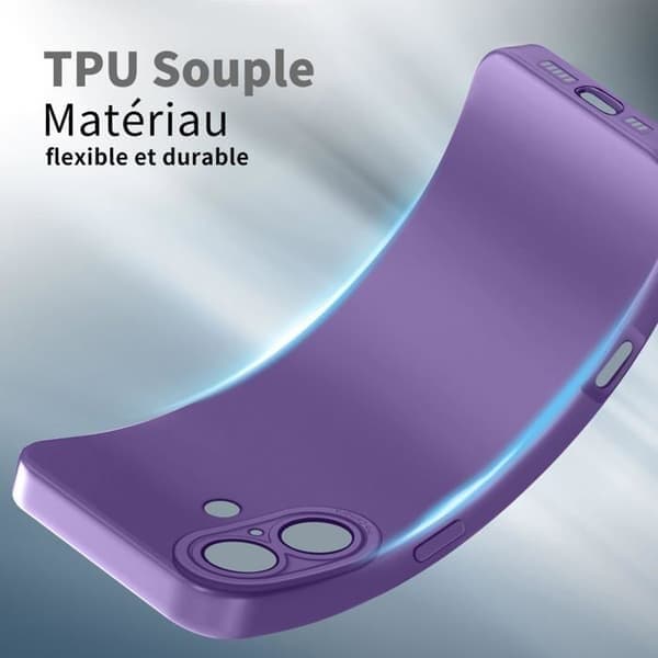 Puhelinkotelo iPhone 17:lle, iskunkestävä, TPU, violetti iPhone 17 Voilet