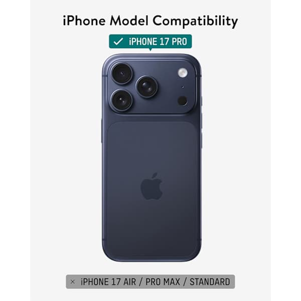 Magnetisk etui til iPhone 17 Pro - Qi2 MagSafe-kompatibel - Klarhed - iPhone 17 Pro etui - Stød- og ridsefast iPhone 17 Pro 6.3 inch