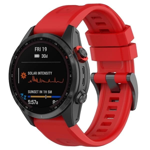 Garmin Fenix 7X -kellon ranneke, monivärinen, punainen Multicolor Red