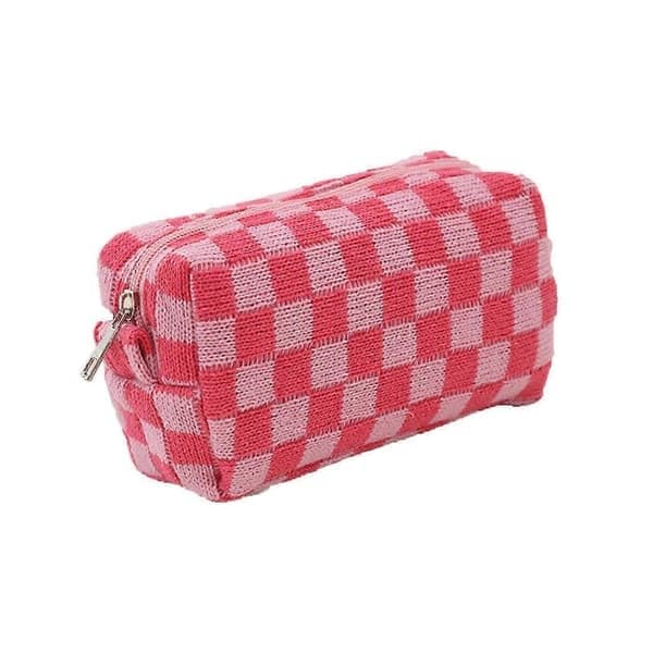 Ternet makeuptaske Rejsetoilettaske Ternet kosmetiktaske Bærbar makeup, Pink pink