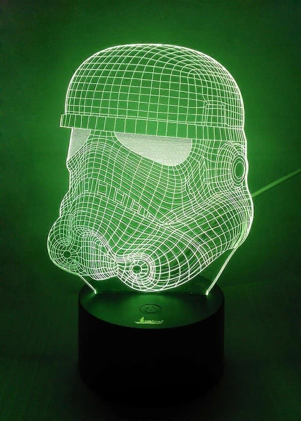 Stormtrooper 3D Natlampe LED Illusionslampe Sengelampe