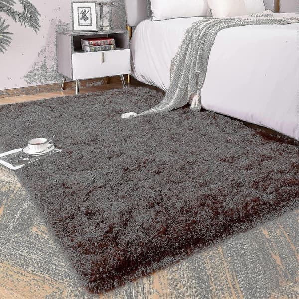 Knfe Bløde Fluffy Tæpper til Soveværelse Børneværelse Plysset Pelset Børnehavetæppe Pelset Kastetæpper til Drenge Piger, 4 * 5.2 Ft Kaffe