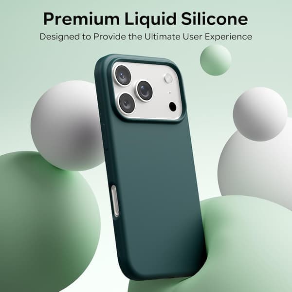 17 Pro Max Flydende Silikone Stødsikkert Cover Kompatibelt med 17 Pro Max Blød Skal Fuld Beskyttelse Cover (Lysegrå) Lysegrå iPhone 17 Pro Max Light grey iPhone 17 Pro Max