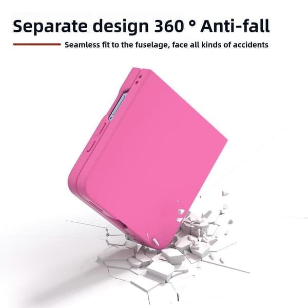 Färgsprutat PC-telefonfodral kompatibelt med Samsung Galaxy Z Flip7-lingling, rosa Pink