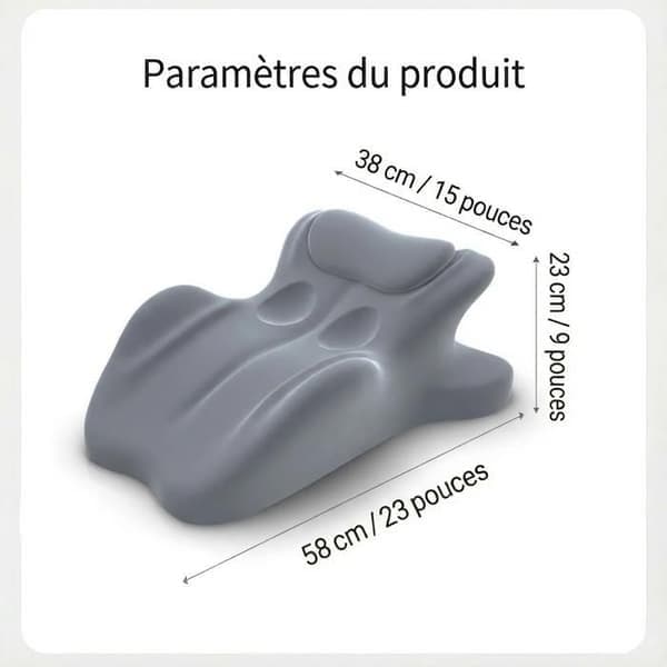 Ergonomisk pute med perfekt 27° vinkel, multifunksjonell kilepute i minneskum (grå) Gris, Grå Gris