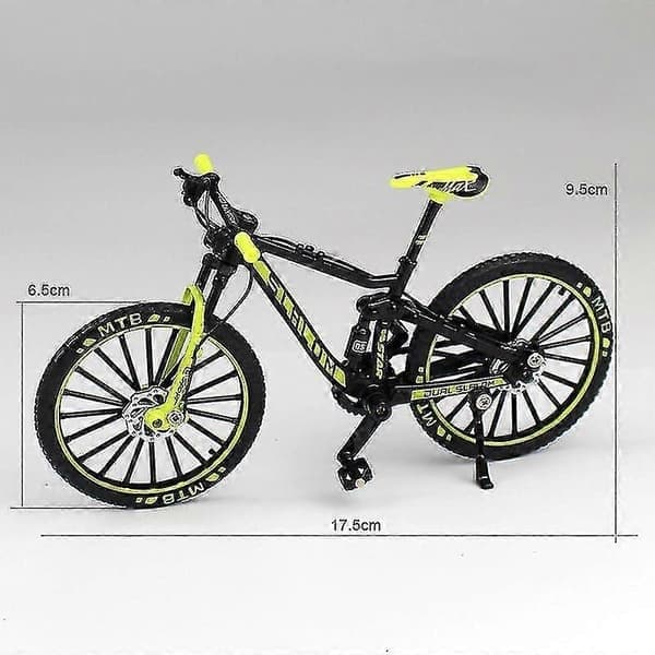 Mini 1:10 Cykelmodell i Legering, Skrivbordsfigur, Fingercykel, Grön Green