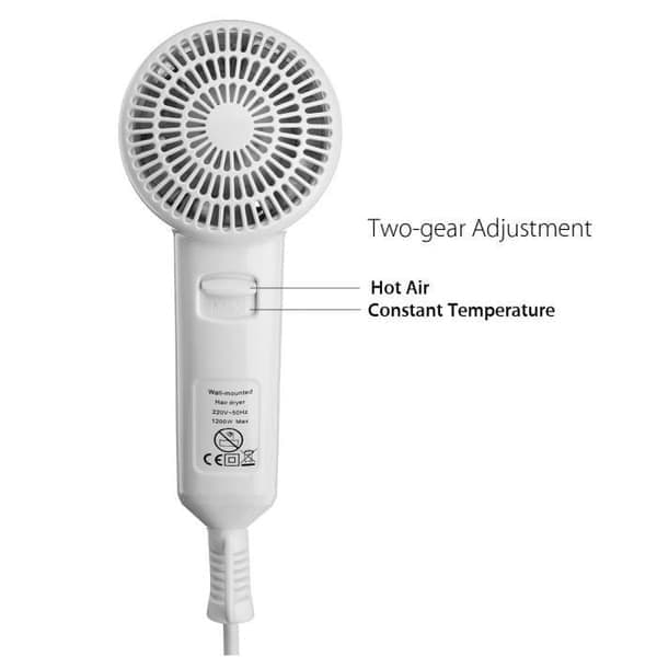 220V 1200W Hårføner, Vifteføner, Veggmontert Tørketrommel for Bad