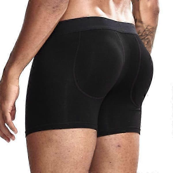 Boxershorts for menn med rumpeforsterker og avtakbar polstret kopp White M