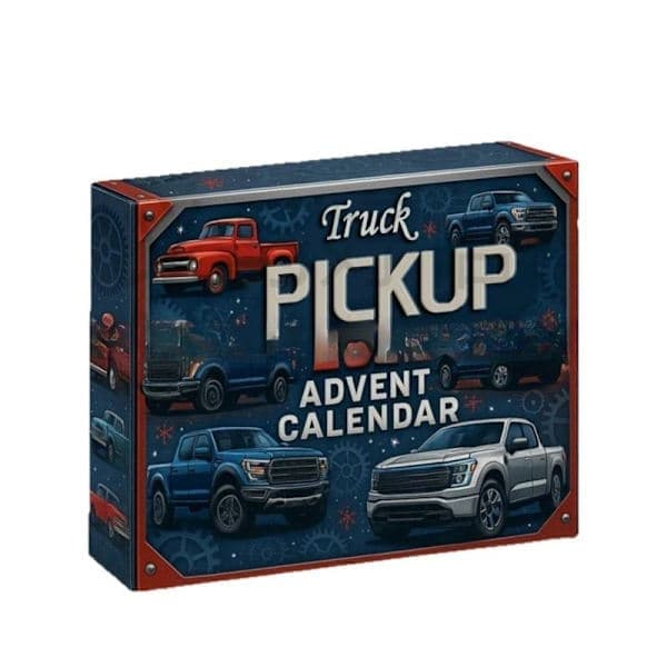 Pickup Truck Julekalender 2026 for barn, 24-dagers lastebil julekalender for små gutter, julehøytid