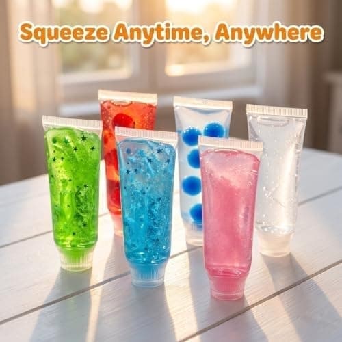 Tandkräm Squishy Leksak, Klar Syltflaska Squishy Leksak, Tandkrämsformad Squishy, Söt Tandkräm Långsamt Stigande Fidget Sensoriska Leksaker, Vit White