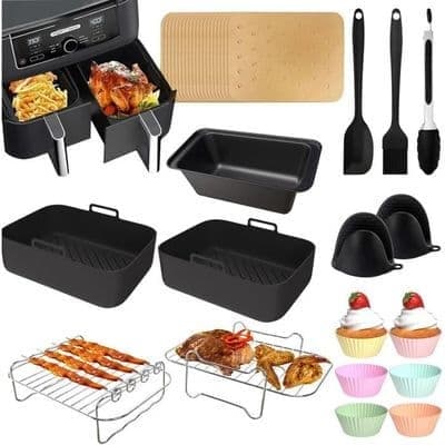 Friteringstilbehør, MARSEE, Komplett sett, Silikon, Rist, Non-stick