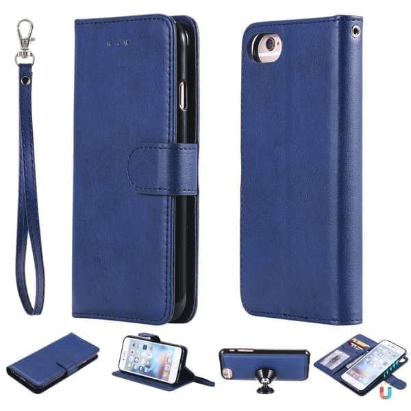 iPhone 6/7/8/SE (2020/2022), 2-i-1 Magnetisk/Pung Etui, Mørkeblå DarkBlue M\u00f6rk Bl\u00e5