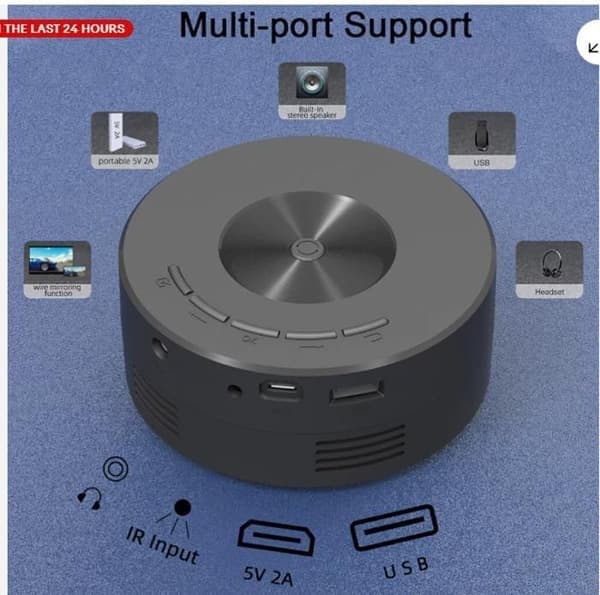 Mini bærbar Wi-Fi LED-projektor Hjemmebiograf Android TV Bluetooth USB 1080P