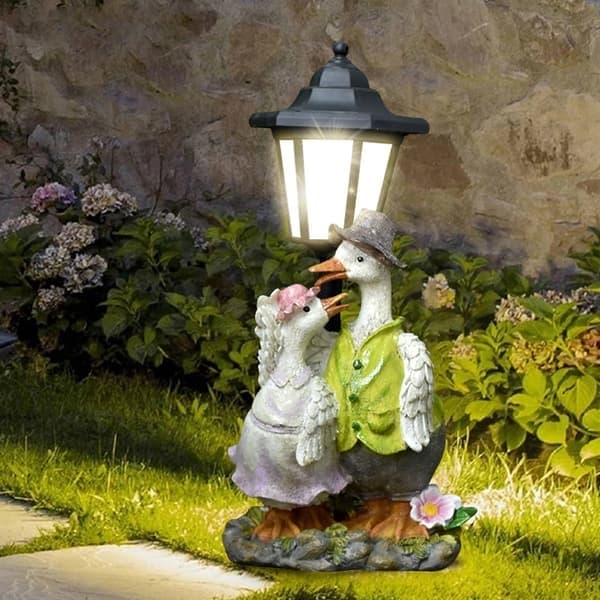 Solcellelamper i harpiks, genopladelige dekorative udendørslamper til gårdspladser, haver og stier, BY24123 BY24123