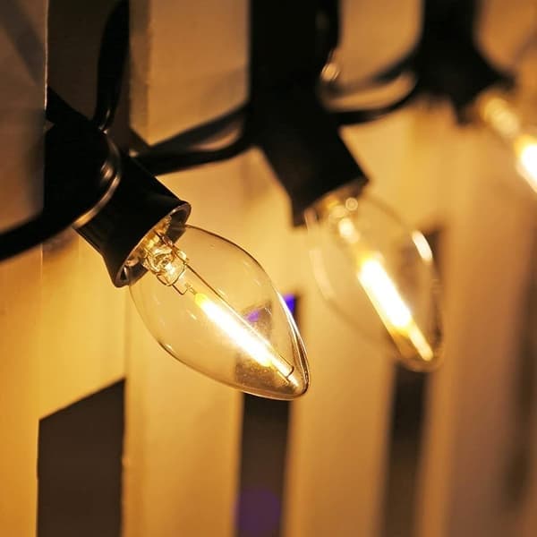 Pallerina C7 LED Julelys 7,6 M Flerfarget Julesnø, Klart Lys Clear Light