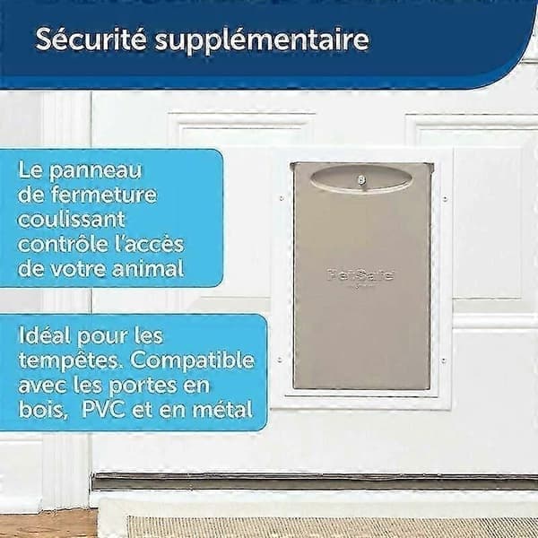 Isolerad husdjurslucka i aluminium för extremt väder med 3-panels klaffsystem