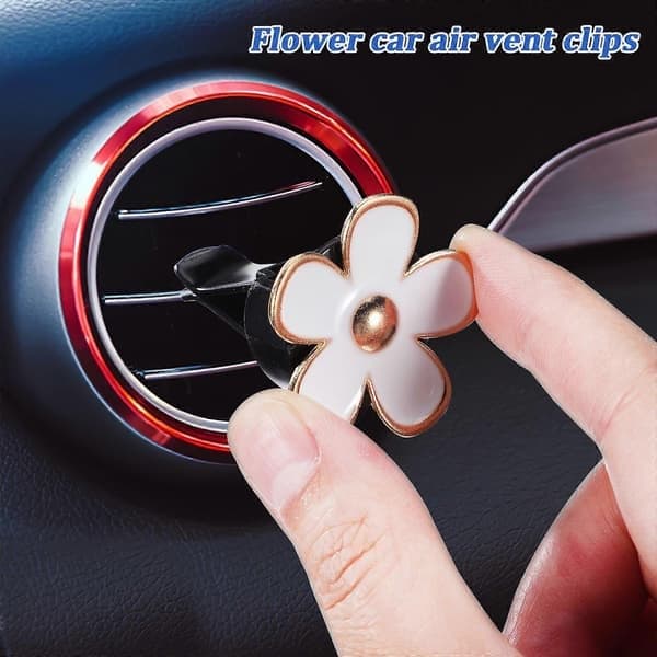 6 stk. blomsterduftfriskere bilklips bilfrisker bilventilklips biltilbehør for luftfrisker