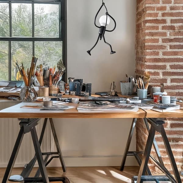 Moderne kreativ loftslampe i nordisk industriel stil