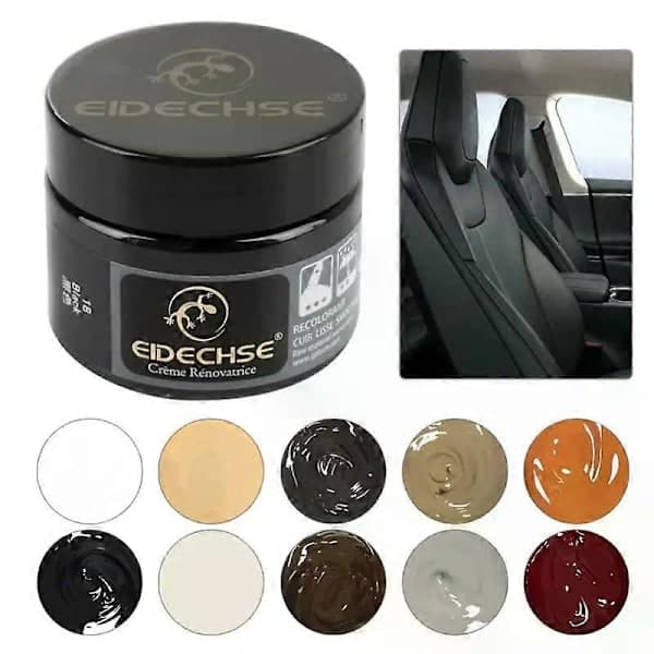 50 ml läderfärg billäderreparationsgel hem bilbarnstol läderfinish kompletterande renoveringspasta läderreparationsfärg vård vit 50 ml Whithe 50ml