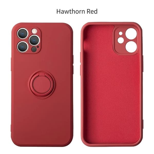 Silikondeksel til iPhone 12 Mini, magnetisk, støtsikkert, hagtornrødt Hawthorn Red For IPhone12Mini