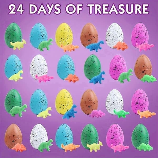 2026 Halloween-dekorasjoner Halloween-adventskalender 24 dinosaur-egg