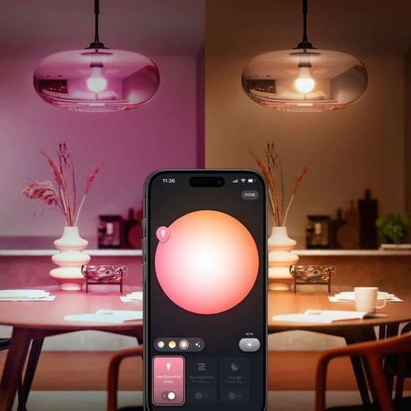 Lyspære, Philips Hue, Essential, A60, Hvitt og farget lys