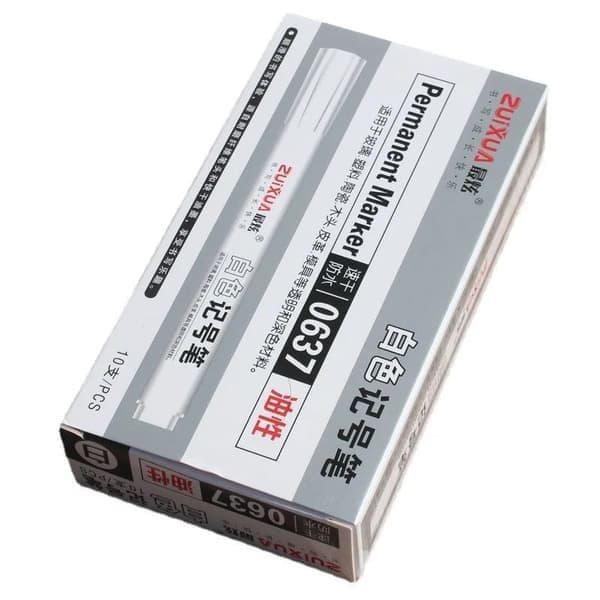 Vit vattentät märkpenna, graffitipenna, permanent gelpenna för däckmålning och anteckningsblock, miljövänlig, 5-pack 5pcs