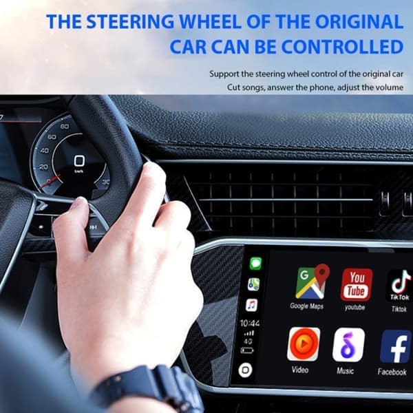 2-i-1 trådløs CarPlay- og Android Auto-adapter