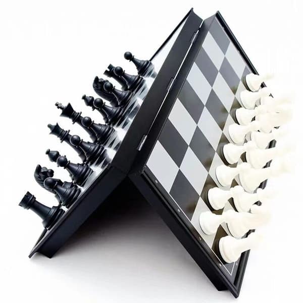 Vikbart schackspel, magnetiskt, 20 x 20 cm