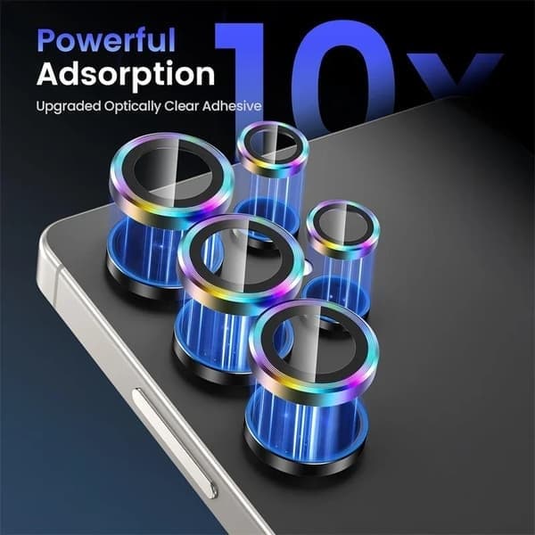 Kamerabeskyttelse med metalring kompatibel med Samsung Galaxy S22 S24 Ultra S25 Edge S23 Plus S25edge, Titanium Grå, til Galaxy S24 Plus Titanium Gray For Galaxy S24 Plus