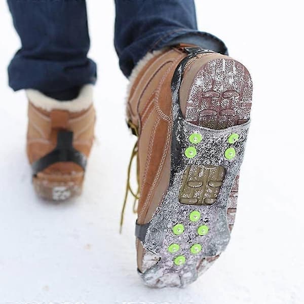 Isgrepp Traction Blocks och Stövlar Gummi Snöskor Spikar Stegjärn XL