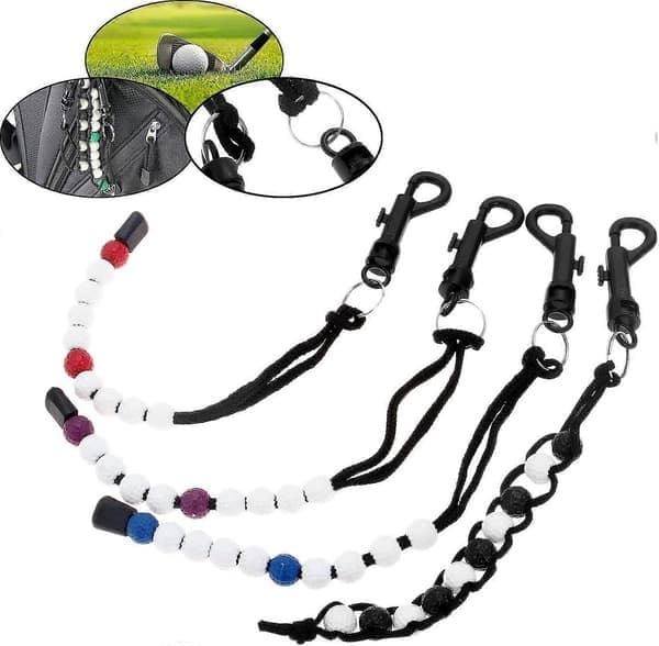 1 stk golfperleteller med klips (rød), golfballteller putterteller for dommer caddy golfspiller