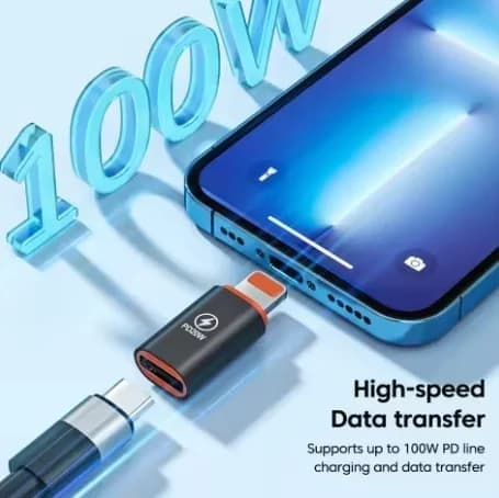 1-4 stk. PD20W USB Type-C til Lightning-ladeadapter kompatibel med iOS Lightning hann til Type-C hunn-kontakt, 2 stk. sølv 2Pcs Silver