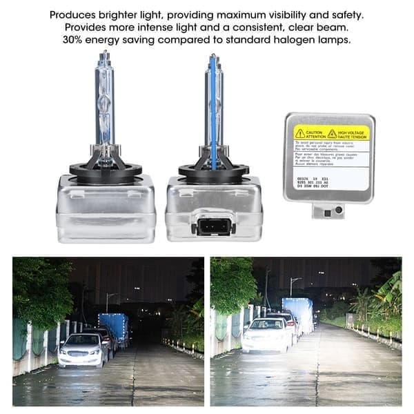 2 stk D3S 8000K 35W Xenon frontlykter Høy lysstyrke IP68 Vanntette Bil LED-frontlykter