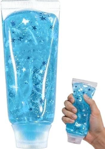 Tandkräm Squishy Leksak, Klar Syltflaska Squishy Leksak, Tandkrämsformad Squishy, Söt Tandkräm Långsamt Stigande Fidget Sensoriska Leksaker, Ljusblå Light Blue