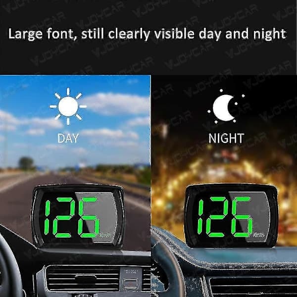 Siste GPS HUD Digitalt Speedometer Plug & Play Alle Biler Stor Skrift Kmh Mph Biltilbehør [DB]