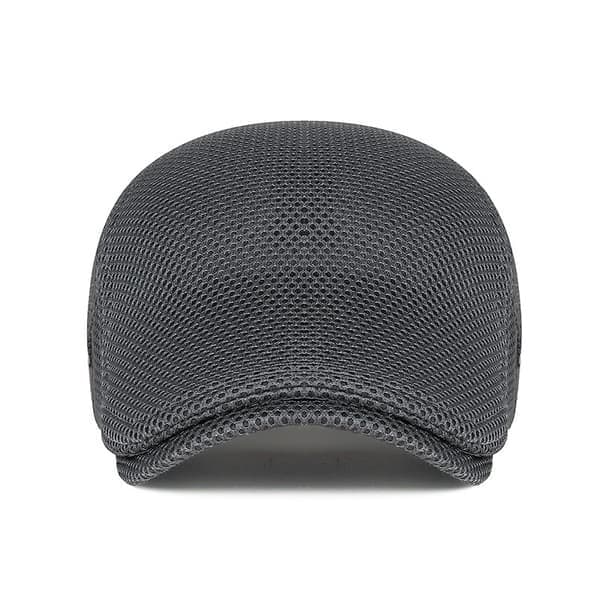 Herr Andningsbar Mesh Basker, Sommar Solskydd Duckbill Keps Ljusgrå, Svart Black
