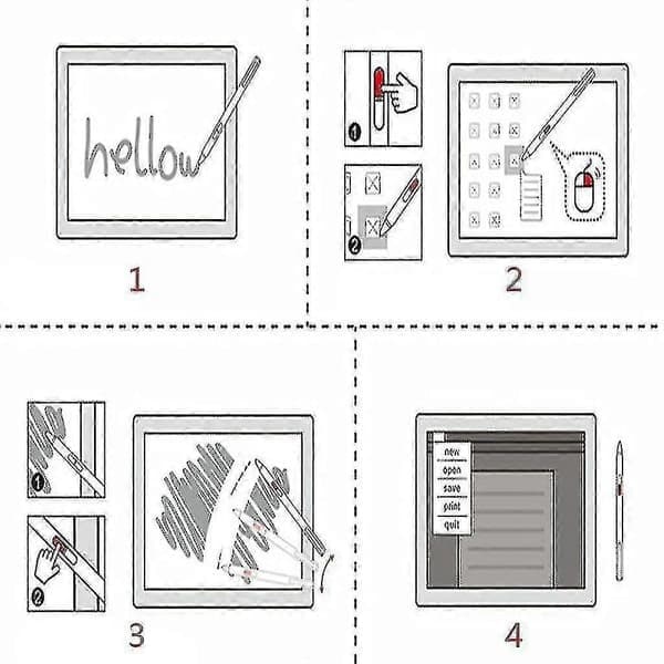 Kompatibel -til Lenovo- Ideapad Flex 5 14 (Intel AMD) Digital Stylus med konfigurerbar knap