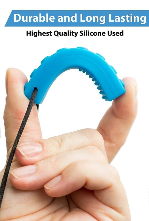 4-pack tuggbara sensoriska halsband för barn, tuggbara silikonleksaker, tuggbara hängen lämpliga för både pojkar och flickor, en present