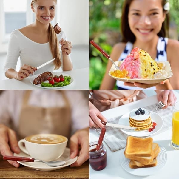 40 deler bestikkgaffel med trehåndtak (til maling)