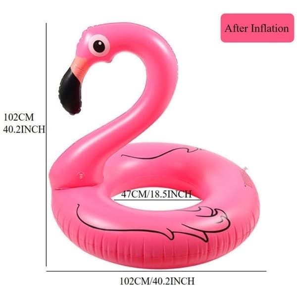 Uppblåsbara poolflottar. Flamingoformade flottar. Stora flottar, stora simringar