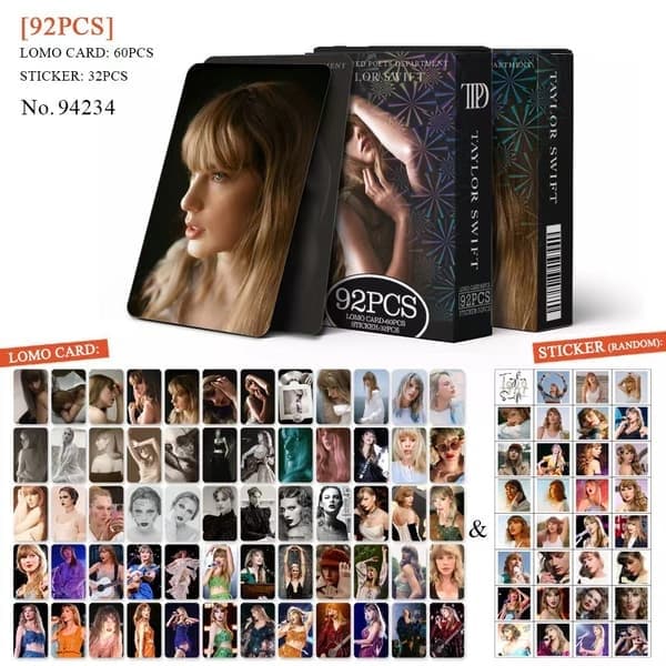92 Taylor Swift-kort Taylor Swift Star-omgivende postkort