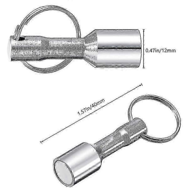 6 stykker metalmagnet nøglering magnetisk nøglering lomme nøglering magnetholder med splitring