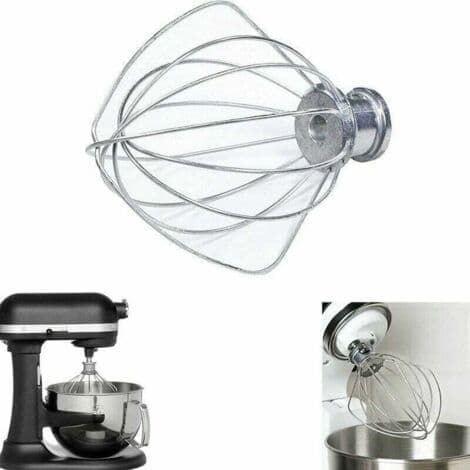 Piskeris til rustfrit stål kompatibel med KitchenAid K45WW WP9704329 KSM150 KSM160 K45 KSM90 Food Processor Tilbehør