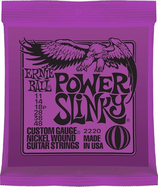 Ernie Ball Mighty Slinky nickelpläterade strängar för elgitarr, storlekar 8.5-40 (P0228) Mighty (8.5-40)