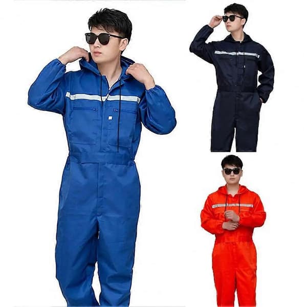 Arbeidsdress for menn med refleksstriper, 5XL arbeidsuniformer, bilreparasjon Navy Blue 82.5-95kg